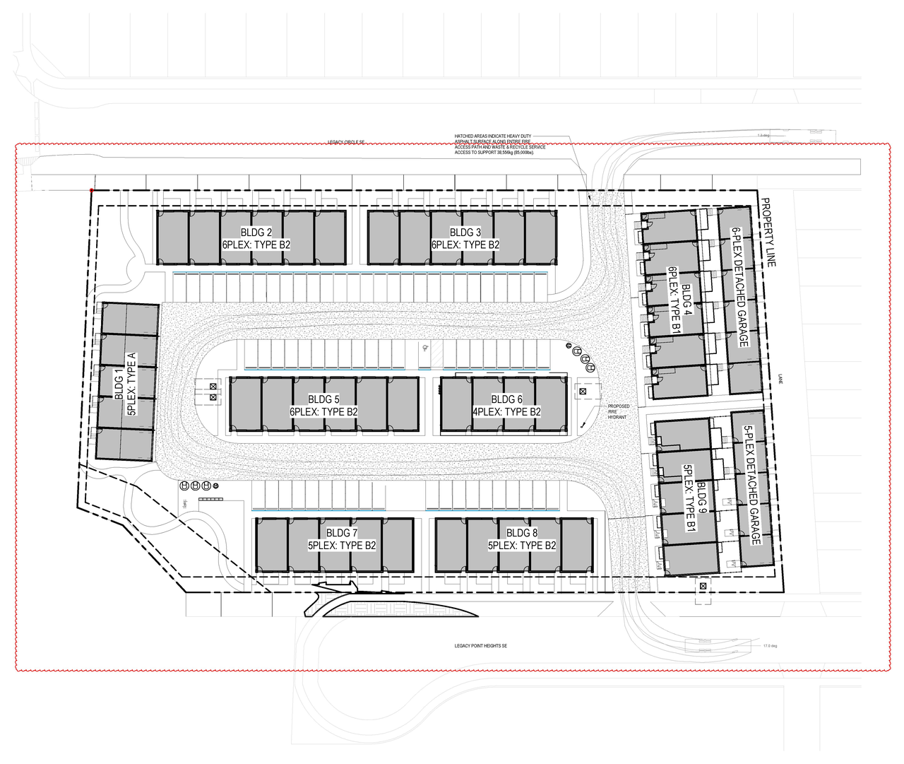 Construction site plan for project from page 3 of the file 'DP2026-01052 - DMAP DECISION RENDERED (23MB) 2026-07-21'