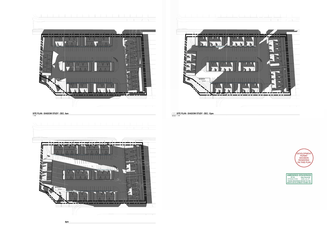 Construction site plan for project from page 8 of the file 'DP2026-01052 - DMAP DECISION RENDERED (23MB) 2026-07-21'