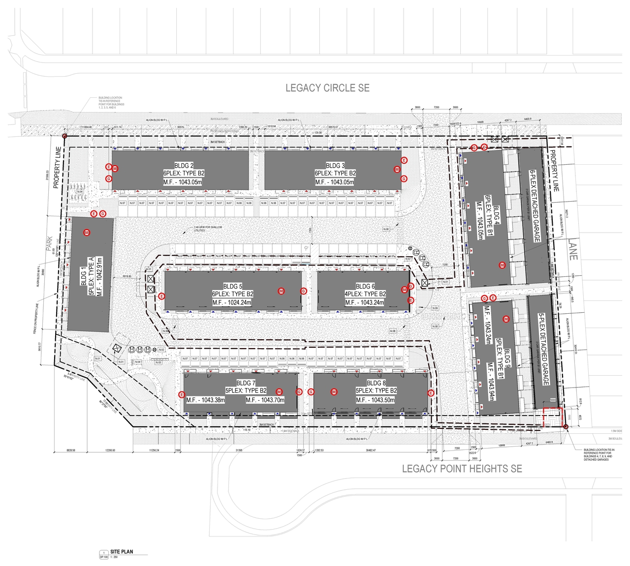 Construction site plan for project from page 11 of the file 'DP2026-01052 DMAP Plans Submitted (28MB) 2026-02-26'