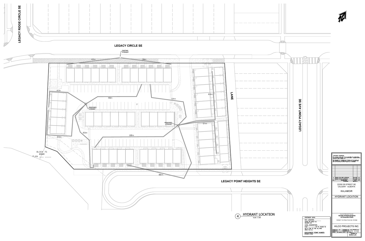 Construction site plan for project from page 27 of the file 'DP2026-01052 DMAP Plans Amended (25MB) 2025-04-30'