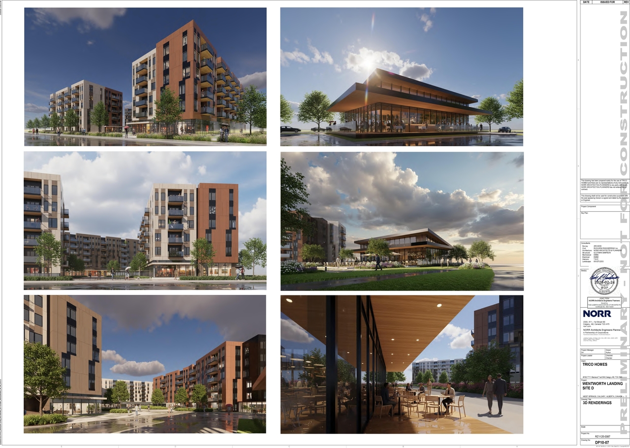 Rendering of building from page 10 of the file 'DMAP Plans (Submitted) DP2026-01055 (13MB) 2026-02-26'