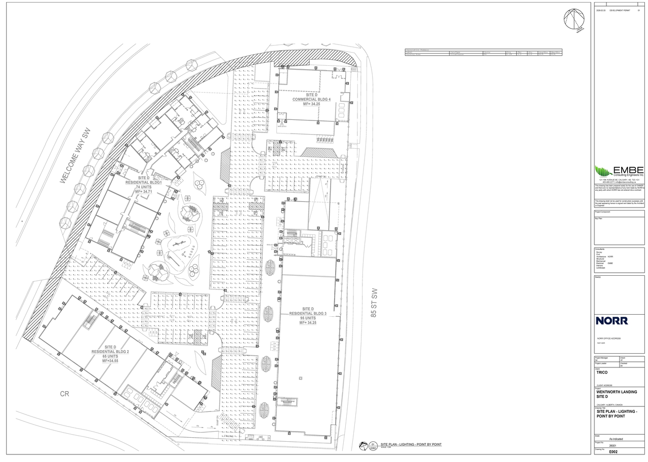 Construction site plan for project from page 2 of the file 'DMAP Plans (Submitted) DP2026-01055 (13MB) 2026-02-26'