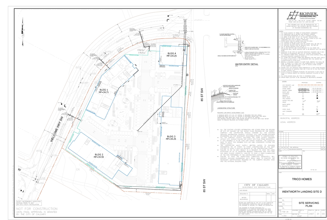 Construction site plan for project from page 4 of the file 'DMAP Plans (Submitted) DP2026-01055 (13MB) 2026-02-26'