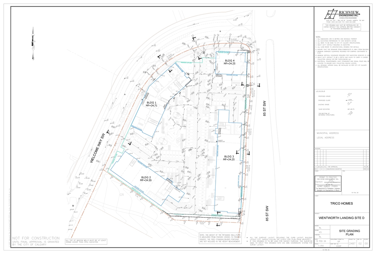 Construction site plan for project from page 5 of the file 'DMAP Plans (Submitted) DP2026-01055 (13MB) 2026-02-26'