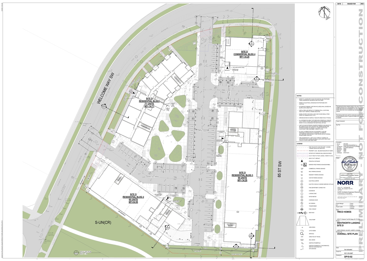 Construction site plan for project from page 8 of the file 'DMAP Plans (Submitted) DP2026-01055 (13MB) 2026-02-26'
