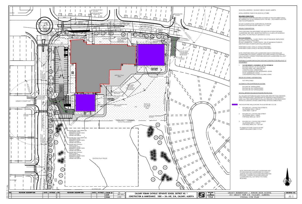 Construction site plan for project from page 1 of the file 'DP2026-01059 DMAP Plans Amended (2MB) 2026-05-19'
