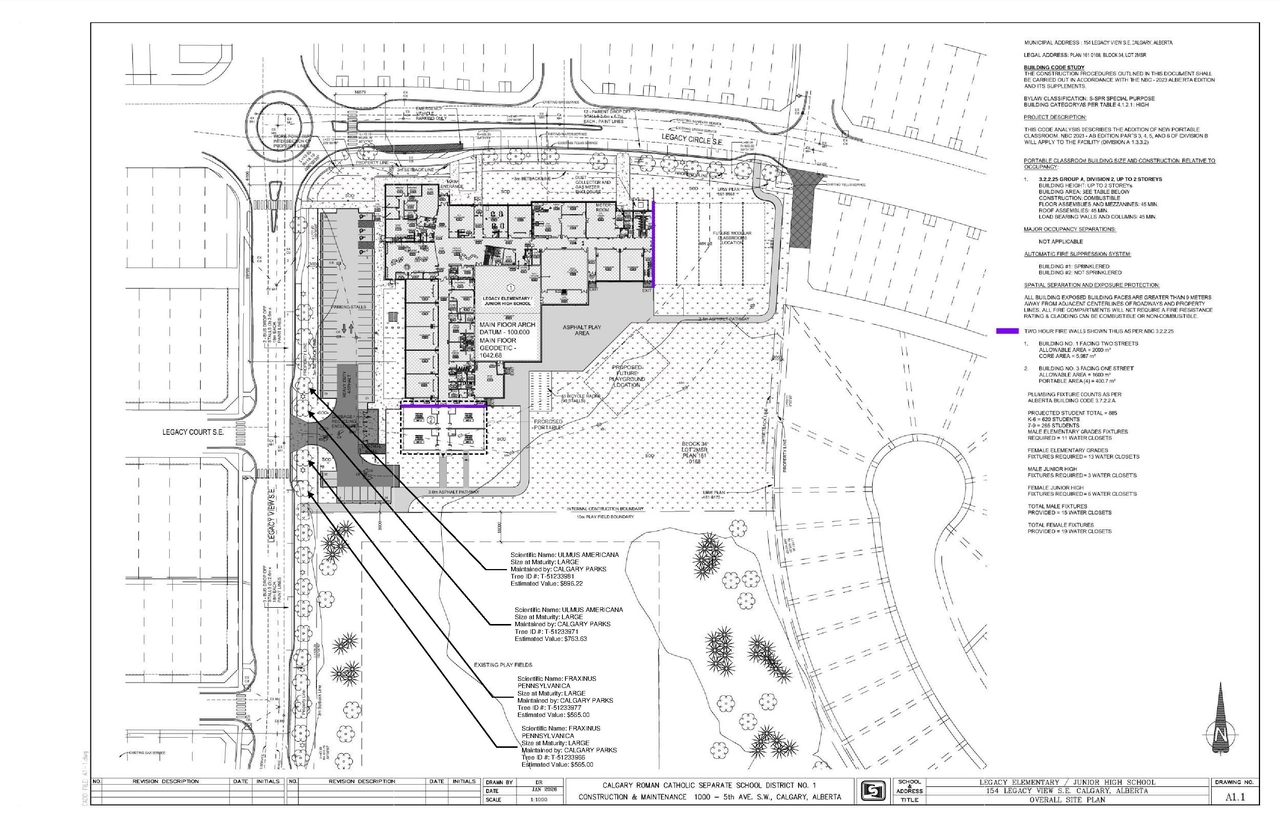Construction site plan for project from page 1 of the file 'DP2026-01059 DMAP Plans Submitted 03-05-2026 500KB'
