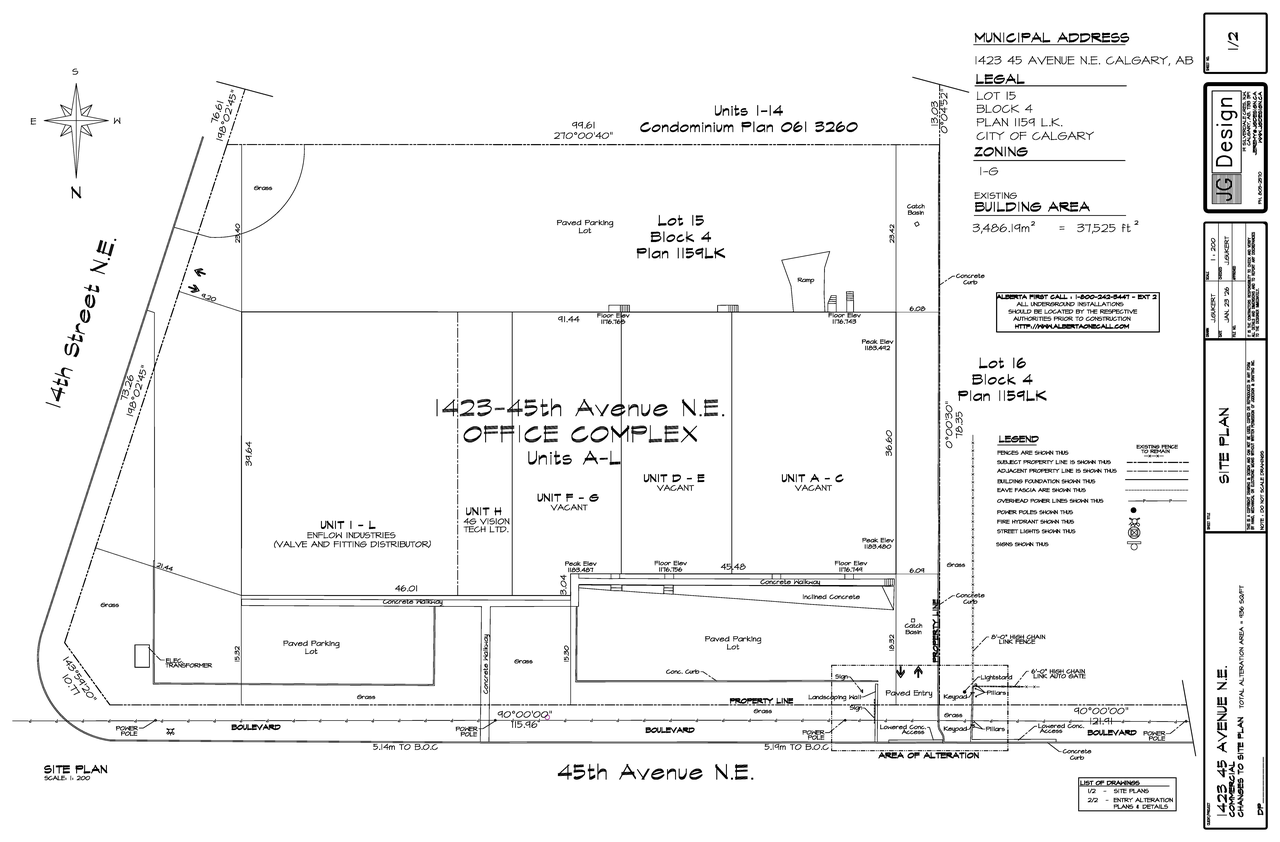 Construction site plan for project from page 1 of the file 'DP2026-01079 DMAP Plans Submitted 2026-05-03 800KB'
