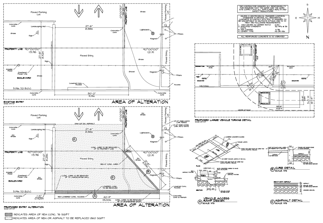 Construction site plan for project from page 2 of the file 'DP2026-01079 DMAP Plans Submitted 2026-05-03 800KB'