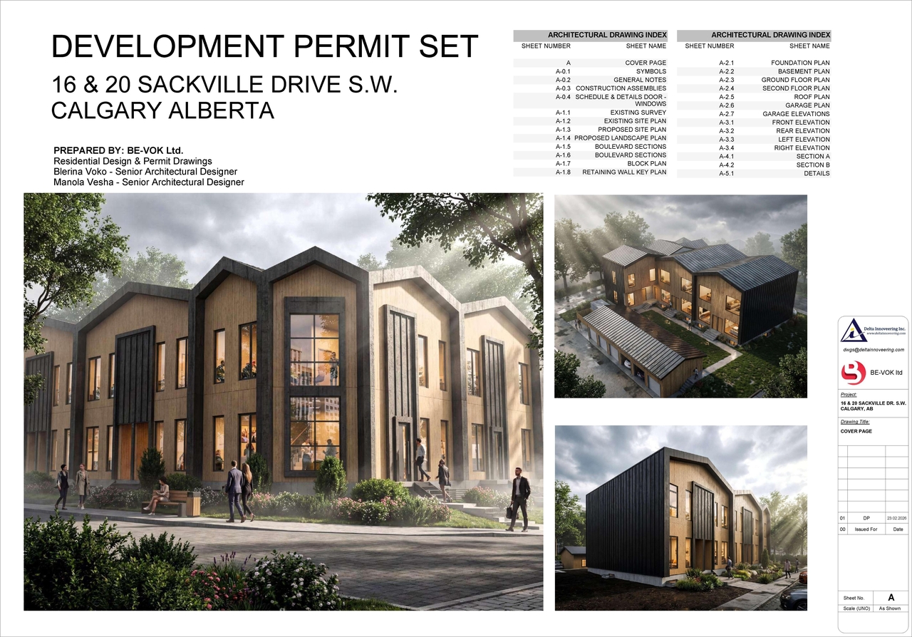 Rendering of building from page 1 of the file 'DP2026-01091 DMAP Plans Submitted (3MB) 2026-03-09'