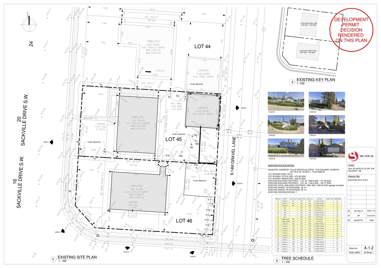 Construction site plan for project from page 2 of the file 'DP2026-01091 - DMAP DECISION RENDERED (6MB) 2026-07-30'