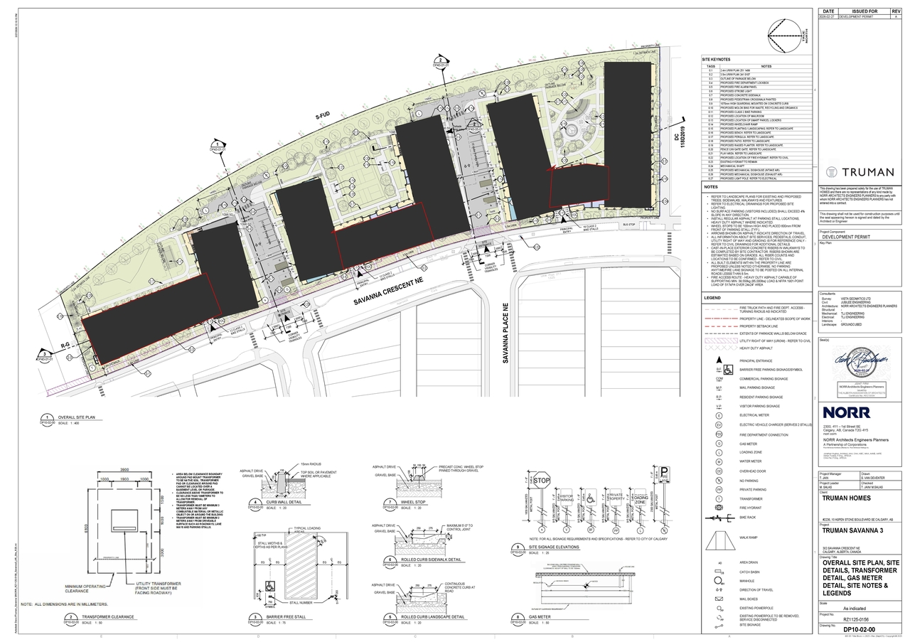 Construction site plan for project from page 3 of the file 'DP2026-01094 DMAP Plans Submitted (32MB) 2026-02-27'