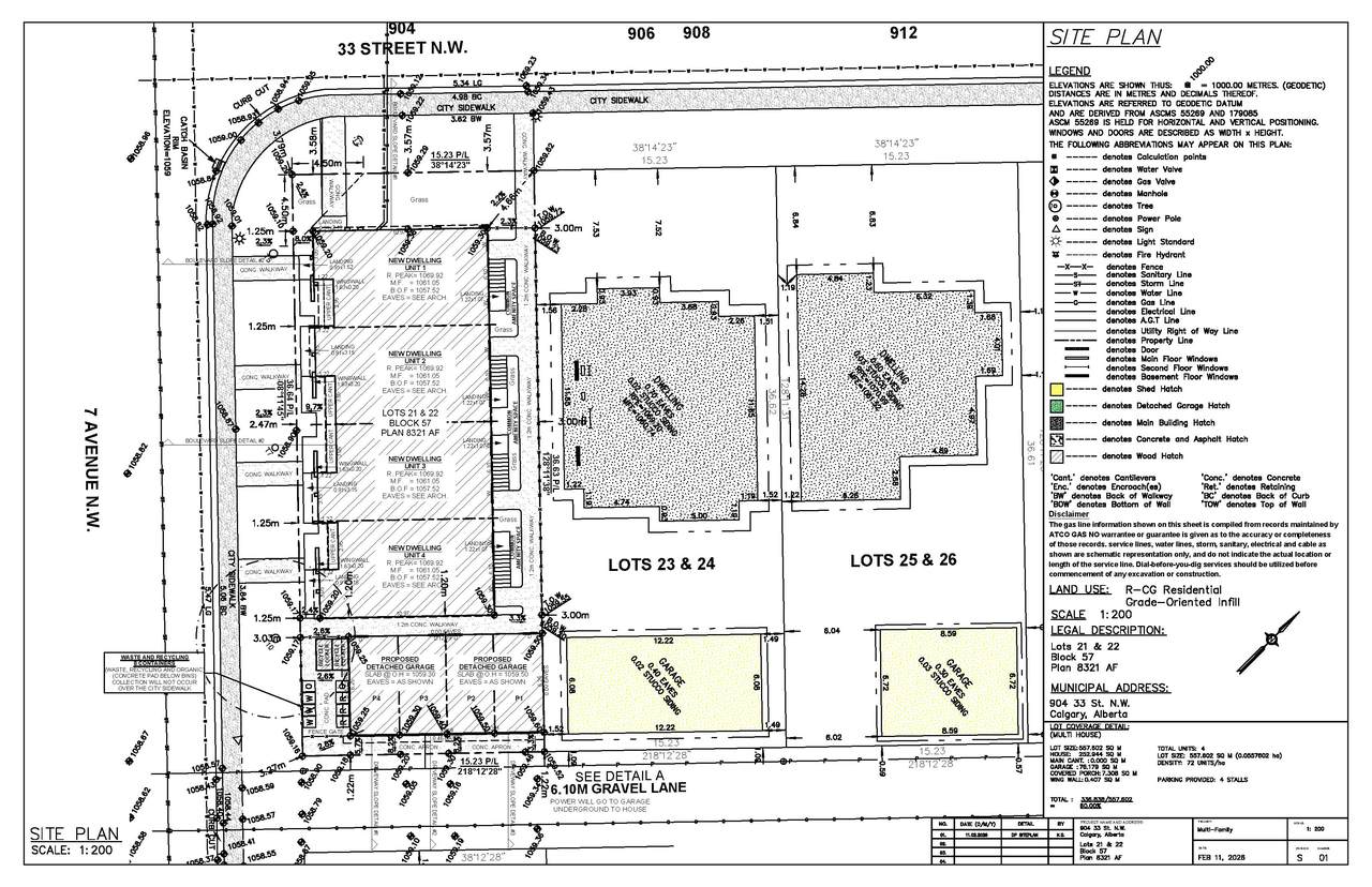Construction site plan for project from page 8 of the file 'DP2026-01107 DMAP Plans Submitted (4MB) 2026-03-02'
