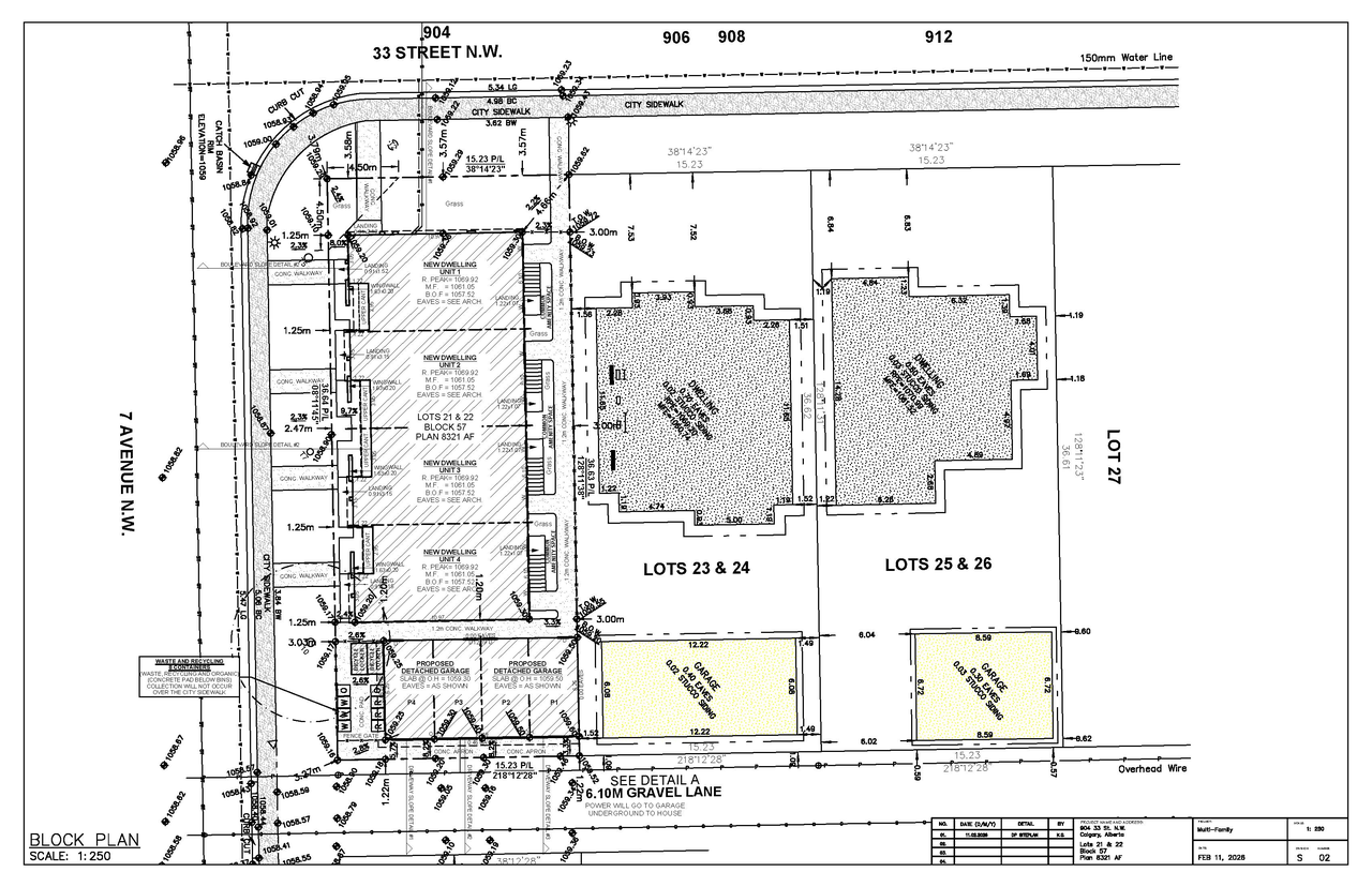 Construction site plan for project from page 9 of the file 'DP2026-01107 DMAP Plans Submitted (4MB) 2026-03-02'
