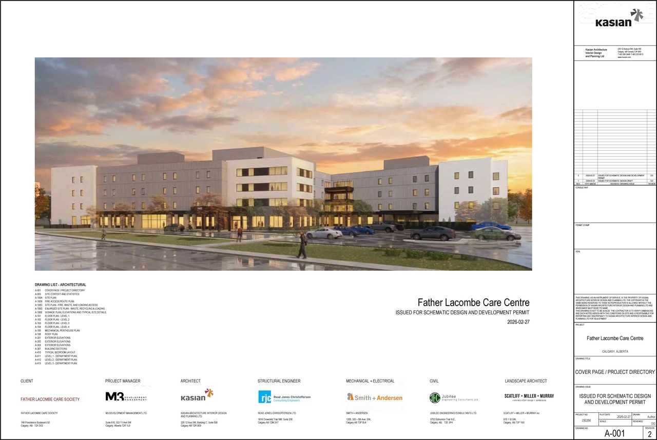 Rendering of building from page 1 of the file 'DMAP Plans (Submitted) DP2026-01110 (8MB) 2026-03-02'