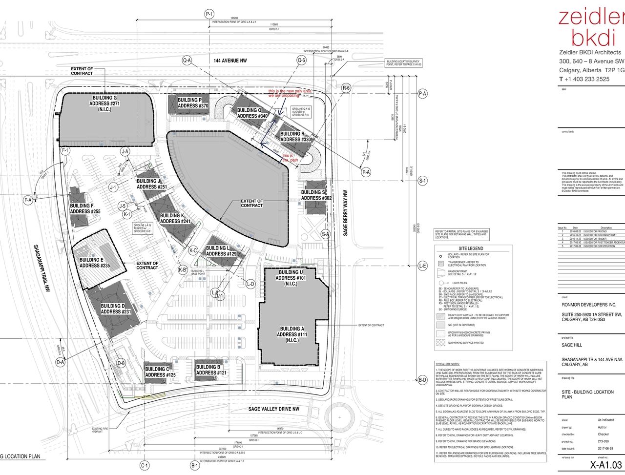 Construction site plan for project from page 2 of the file 'DP2026-01120 DMAP Plans (Amended) 2026-05-08 (2MB)'