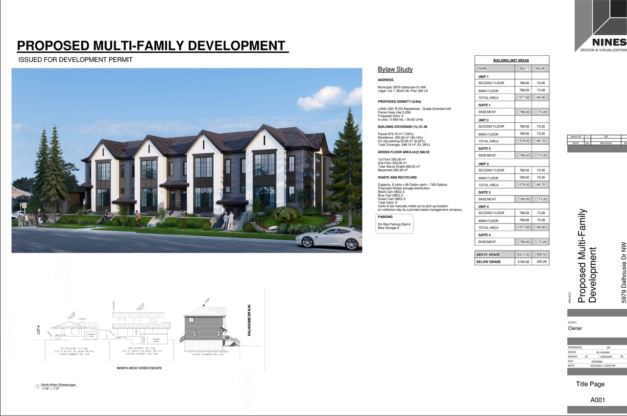 Rendering of building from page 1 of the file 'DP2026-01124 DMAP Plans Submitted (4MB) 2026-03-26'