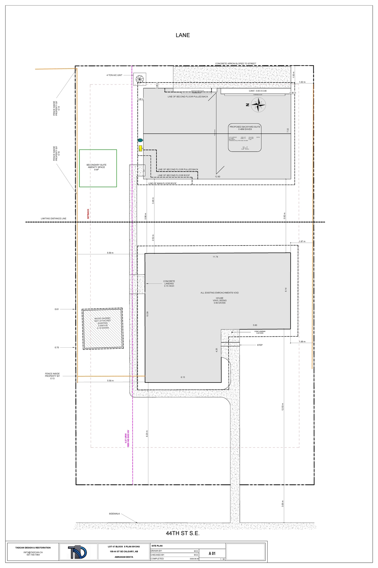 Construction site plan for project from page 1 of the file 'DP2026-01132 DMAP Plans (Decision Rendered) (1MB) 2026-06-04'
