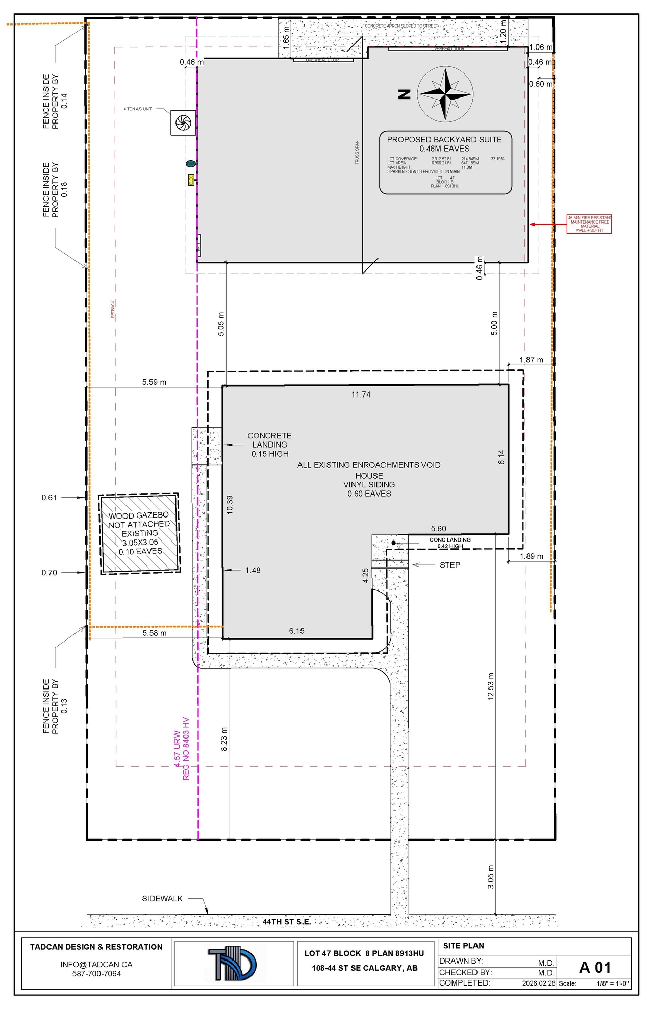 Construction site plan for project from page 1 of the file 'DP2026-01132 DMAP Plans Submitted (1MB) 2026-03-02'