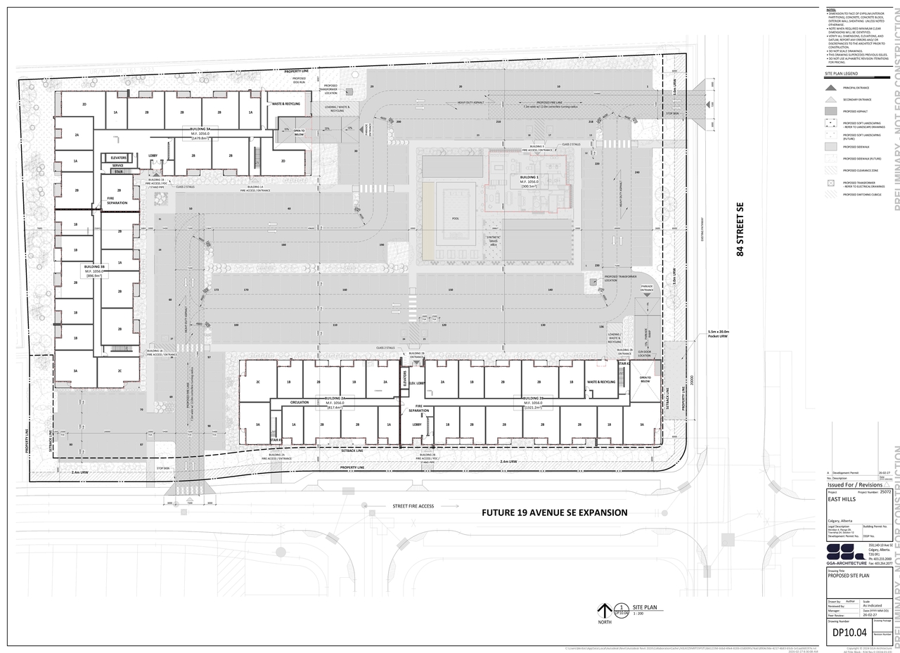 Construction site plan for project from page 4 of the file 'DMAP Plans (Submitted) DP2026-01147 (9MB) 2026-03-03'