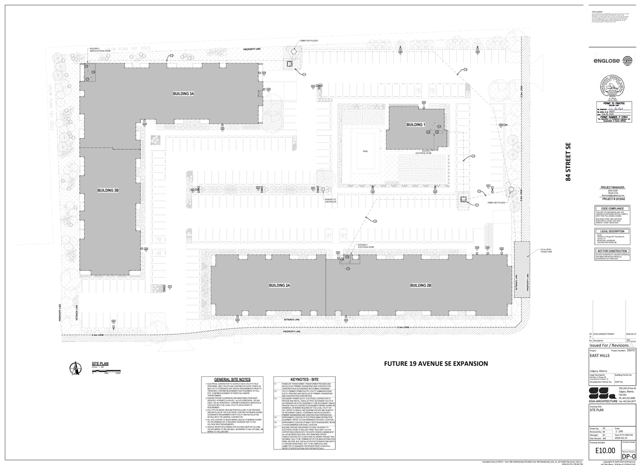 Construction site plan for project from page 9 of the file 'DMAP Plans (Submitted) DP2026-01147 (9MB) 2026-03-03'