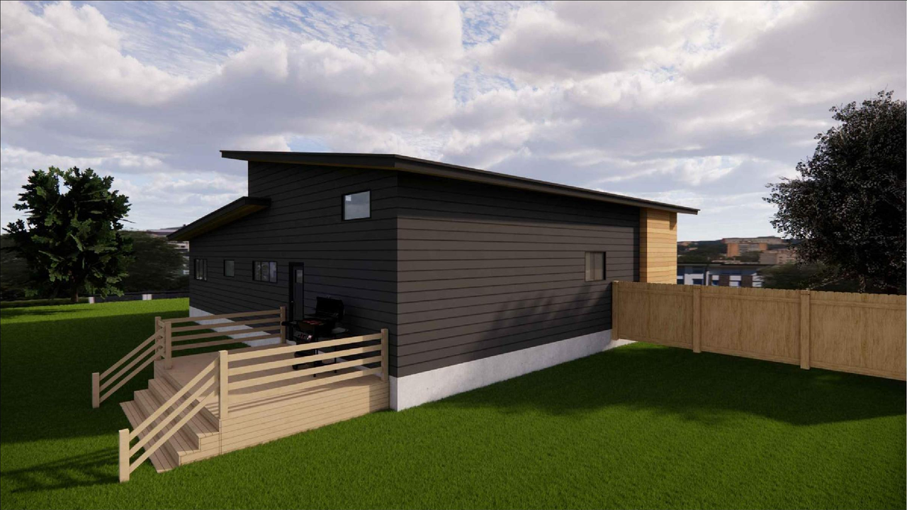 Rendering of building from page 4 of the file 'DP2026-01150 DMAP Plans Submitted (2MB) 2026-03-03'