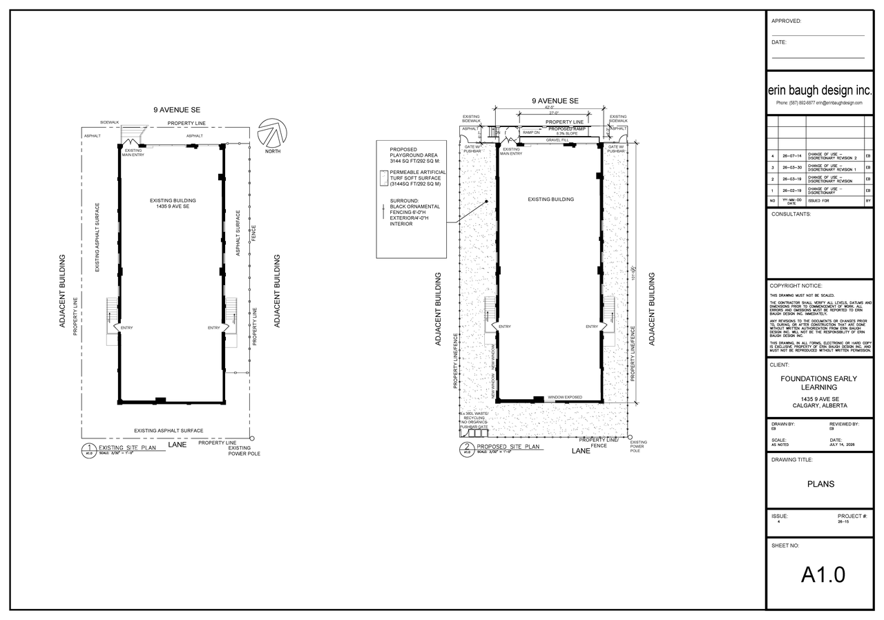 Construction site plan for project from page 2 of the file 'DP2026-01202 - DMAP Plans (amended) 2026-09-09 (1MB)'