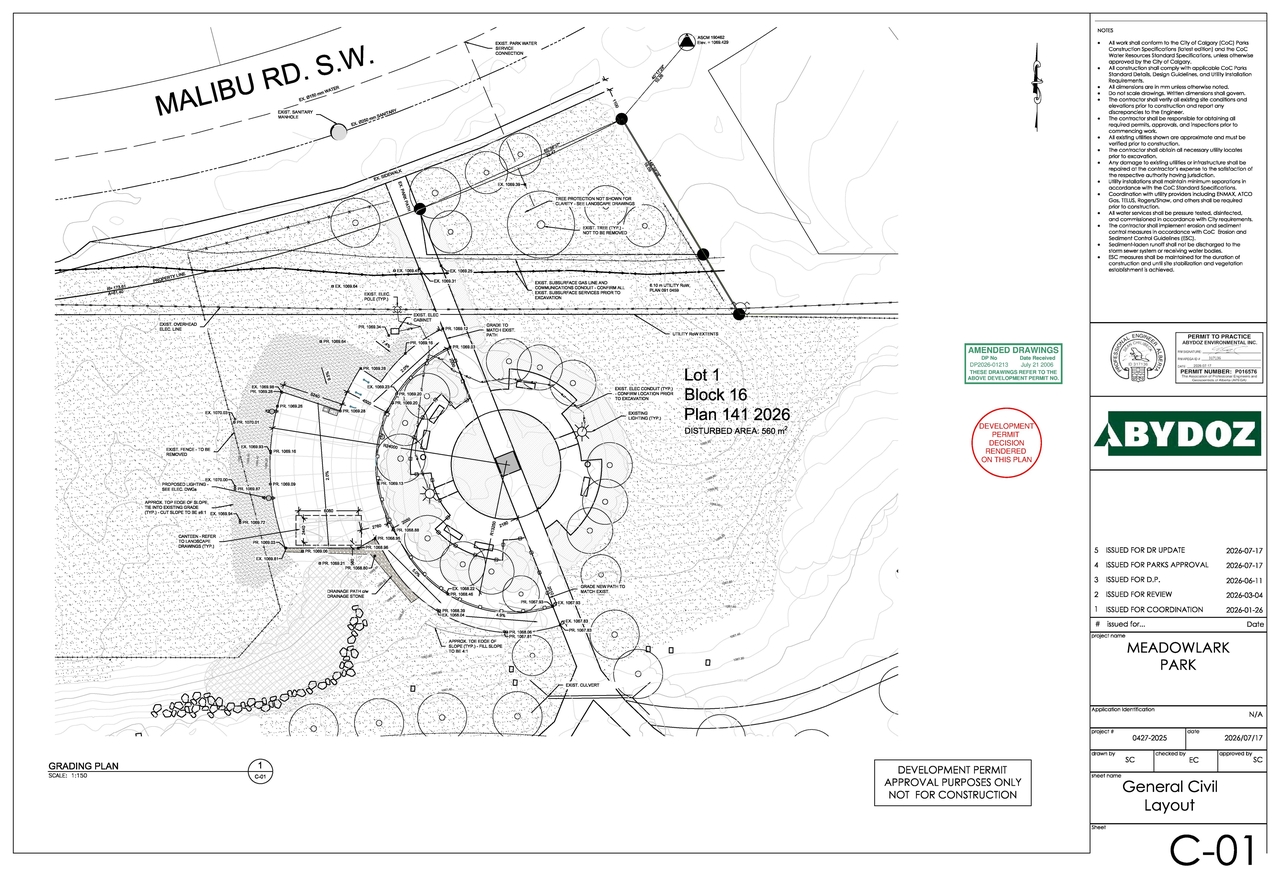 Construction site plan for project from page 10 of the file 'DP2026-01213 - DMAP DECISION RENDERED (6MB) 2026-07-27'