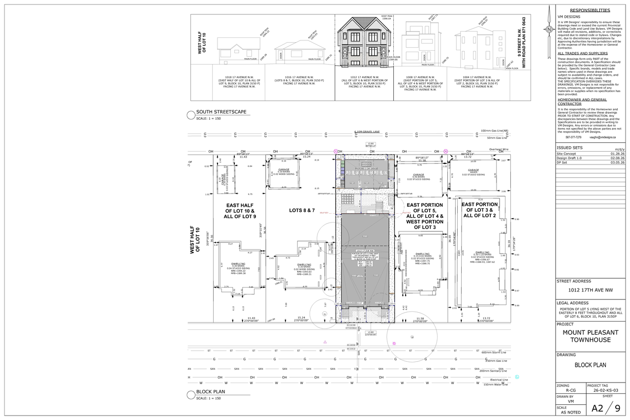 Construction site plan for project from page 2 of the file 'DP2026-01224 DMAP Plans (Submitted) 2026-03-10 (4MB)'
