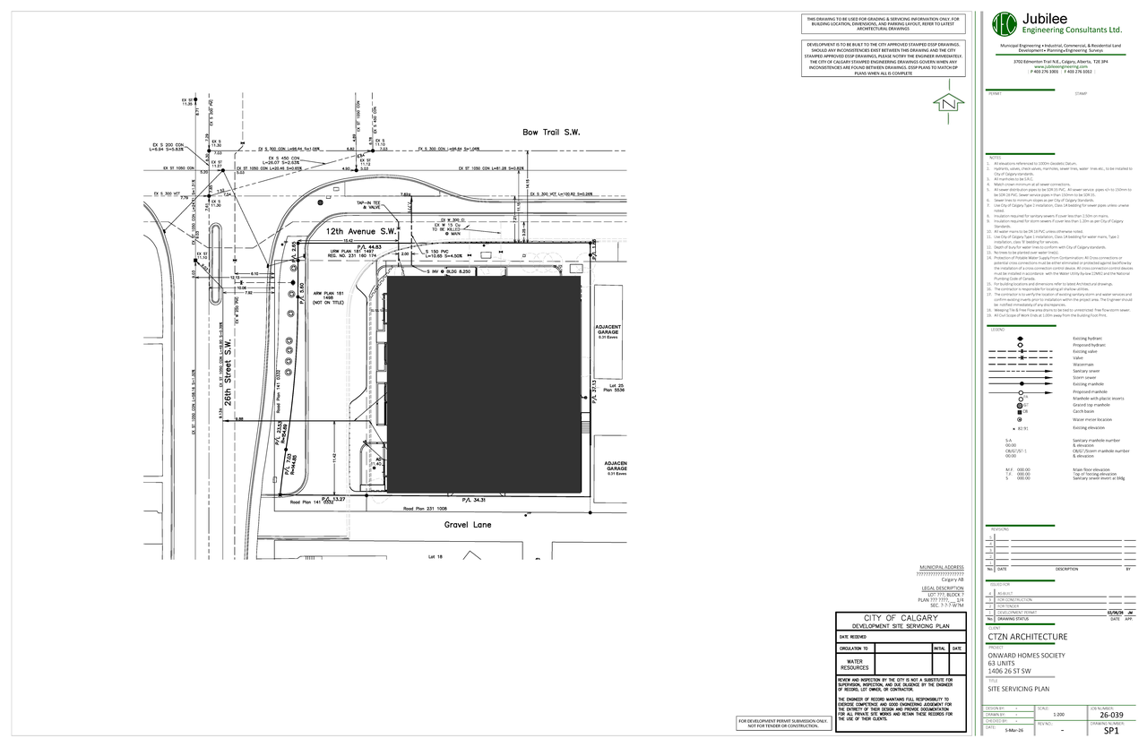 Construction site plan for project from page 10 of the file 'DP2026-01258 DMAP Plans Submitted (12MB) 2026-03-09'