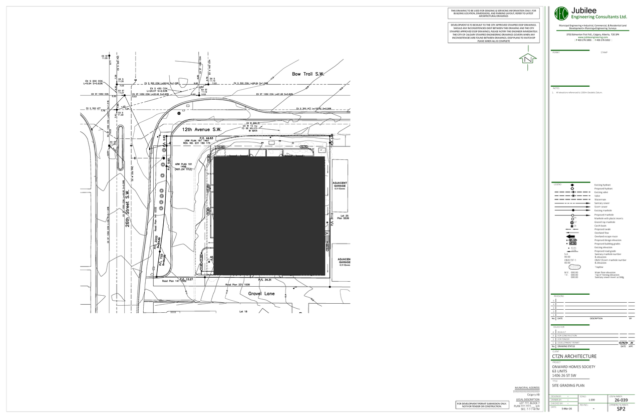 Construction site plan for project from page 11 of the file 'DP2026-01258 DMAP Plans Submitted (12MB) 2026-03-09'