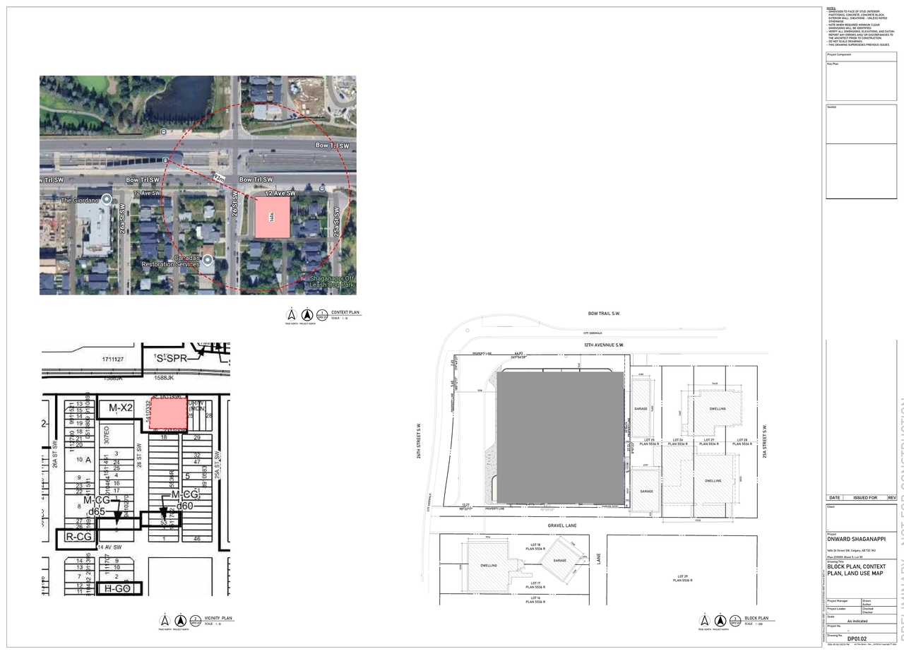 Construction site plan for project from page 5 of the file 'DP2026-01258 DMAP Plans Submitted (12MB) 2026-03-09'