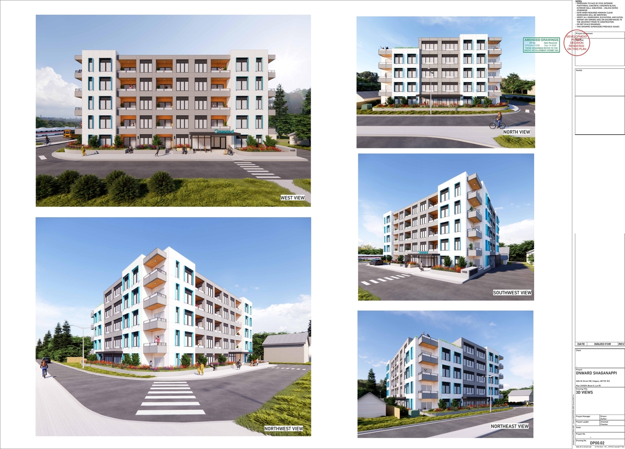 Rendering of building from page 3 of the file 'DP2026-01258 - DMAP DECISION RENDERED (8MB) 2026-09-14'