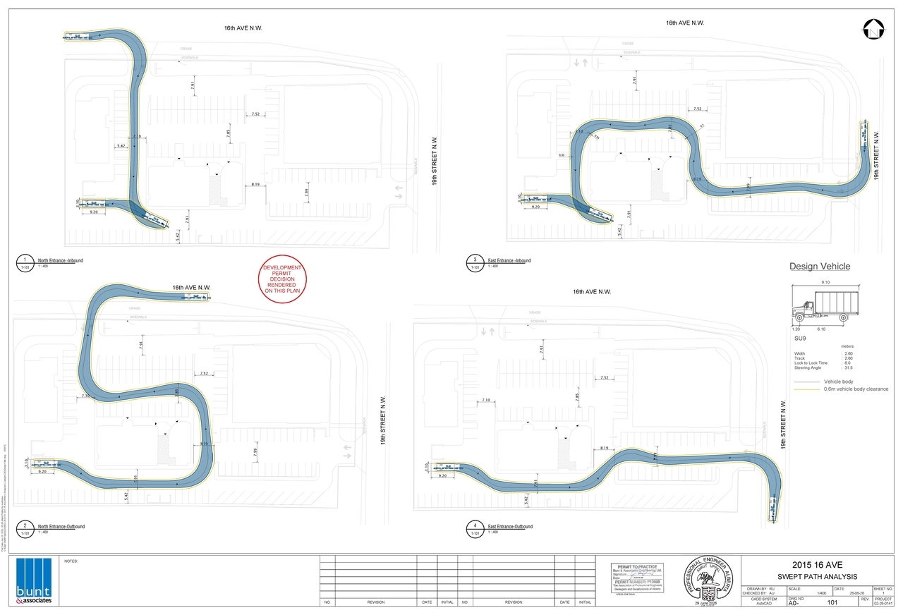 Construction site plan for project from page 4 of the file 'DP2026-01259 - DMAP Plans Amended (3MB) 2026-07-02'