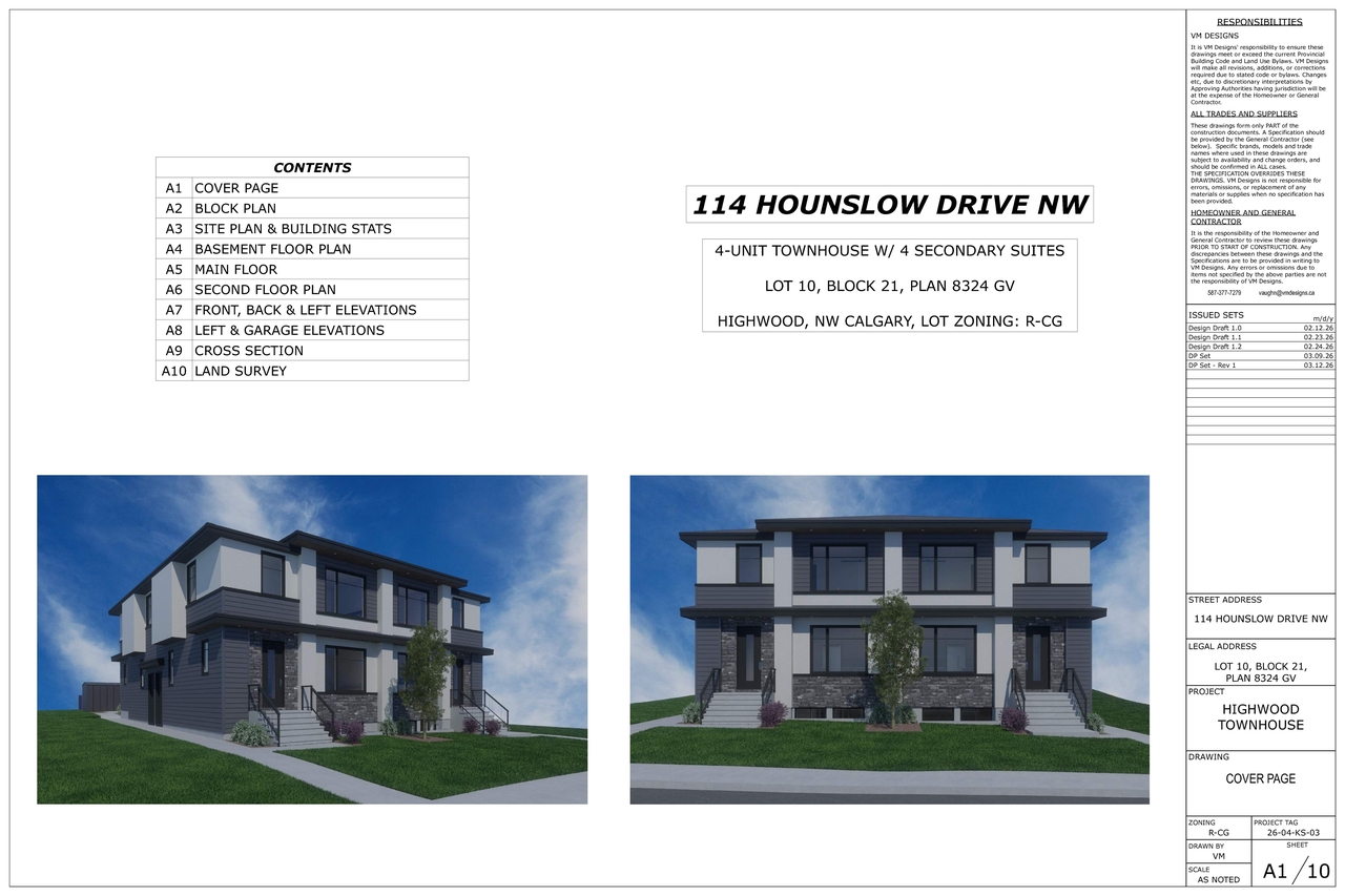 Construction site plan for project from page 1 of the file 'DP2026-01300 DMAP Plans Submitted (4MB) 2026-03-13'