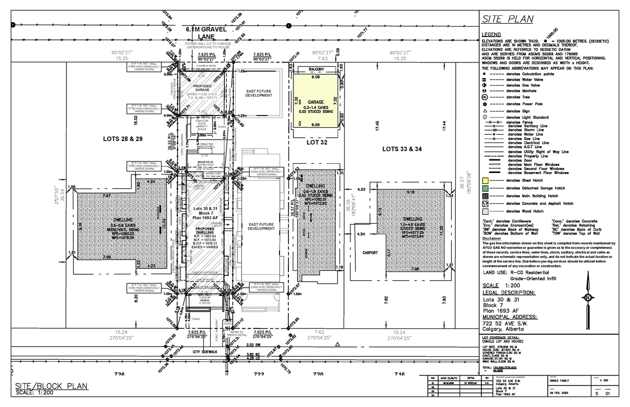 Construction site plan for project from page 1 of the file 'DP2026-01317 DMAP Plans (Submitted) 2026-03-25 (2MB)'