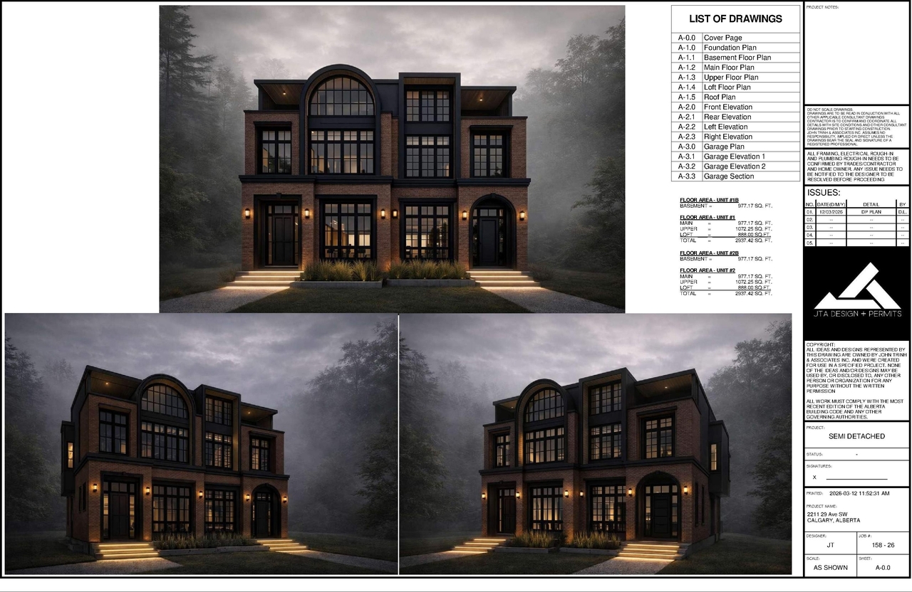 Rendering of building from page 1 of the file 'DP2026-01360 DMAP Plans Submitted (3MB) 2026-03-12'