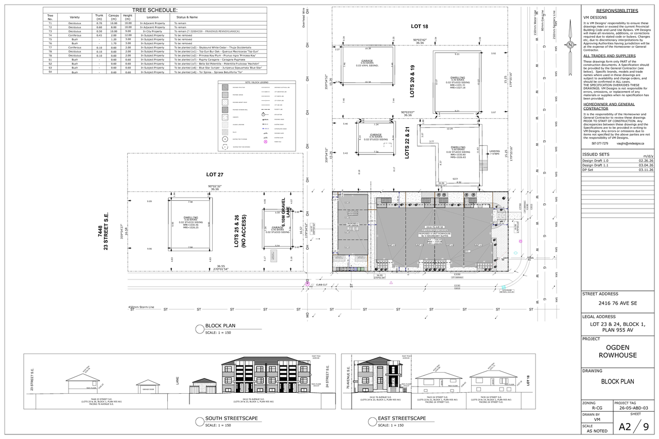Construction site plan for project from page 2 of the file 'DP2026-01371 DMAP Plans (Submitted) (2MB) 2026-03-13'