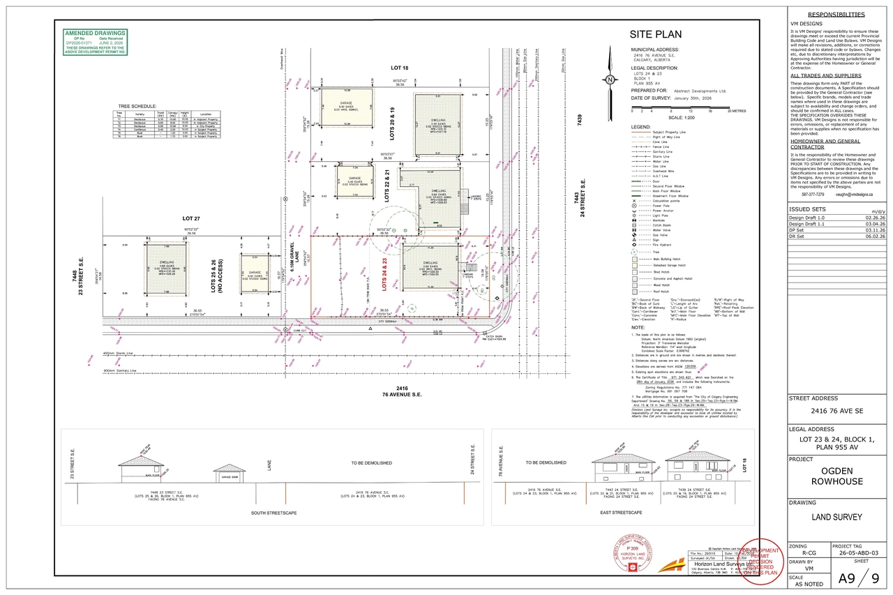 Construction site plan for project from page 6 of the file 'DP2026-01371 - DMAP DECISION RENDERED (4MB) 2026-07-22'