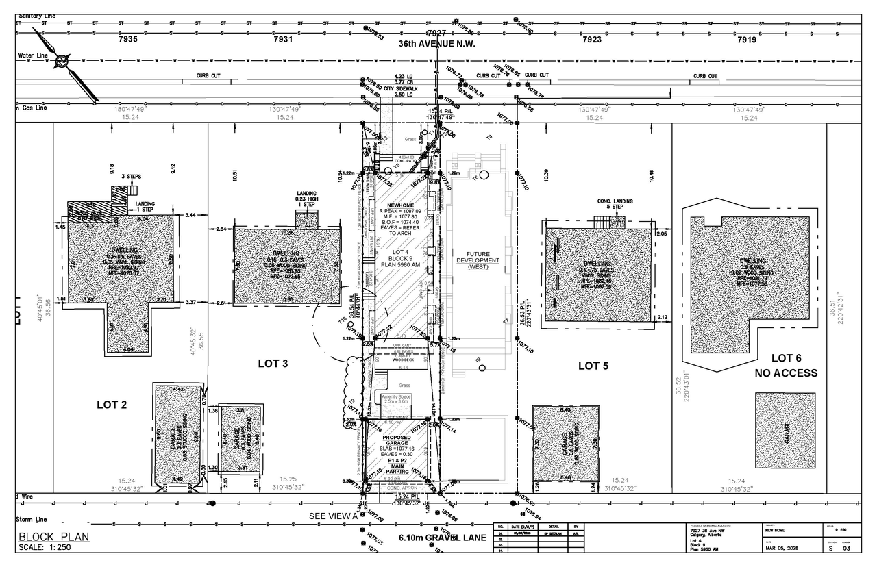 Construction site plan for project from page 3 of the file 'DMAP Plans (Submitted) DP2026-01376 (3MB) 2026-06-03'