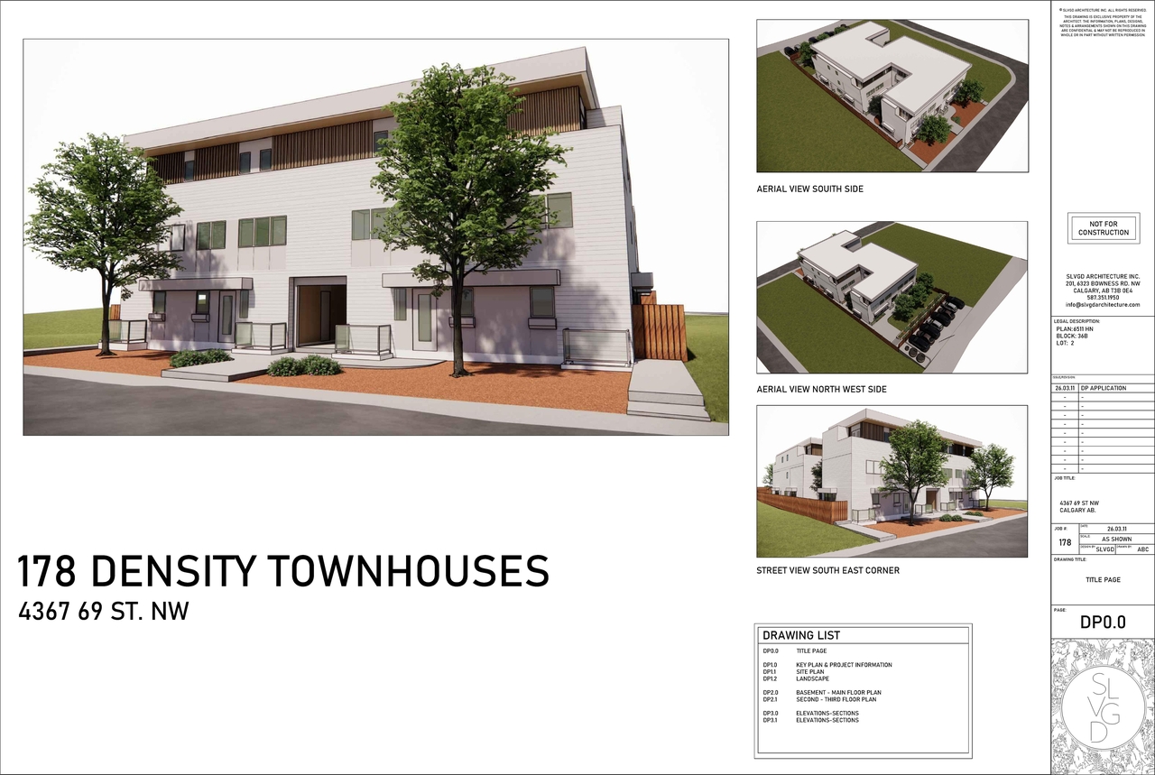 Rendering of building from page 1 of the file 'DMAP Plans (Submitted) DP2026-01386 (7MB) 2026-03-13'