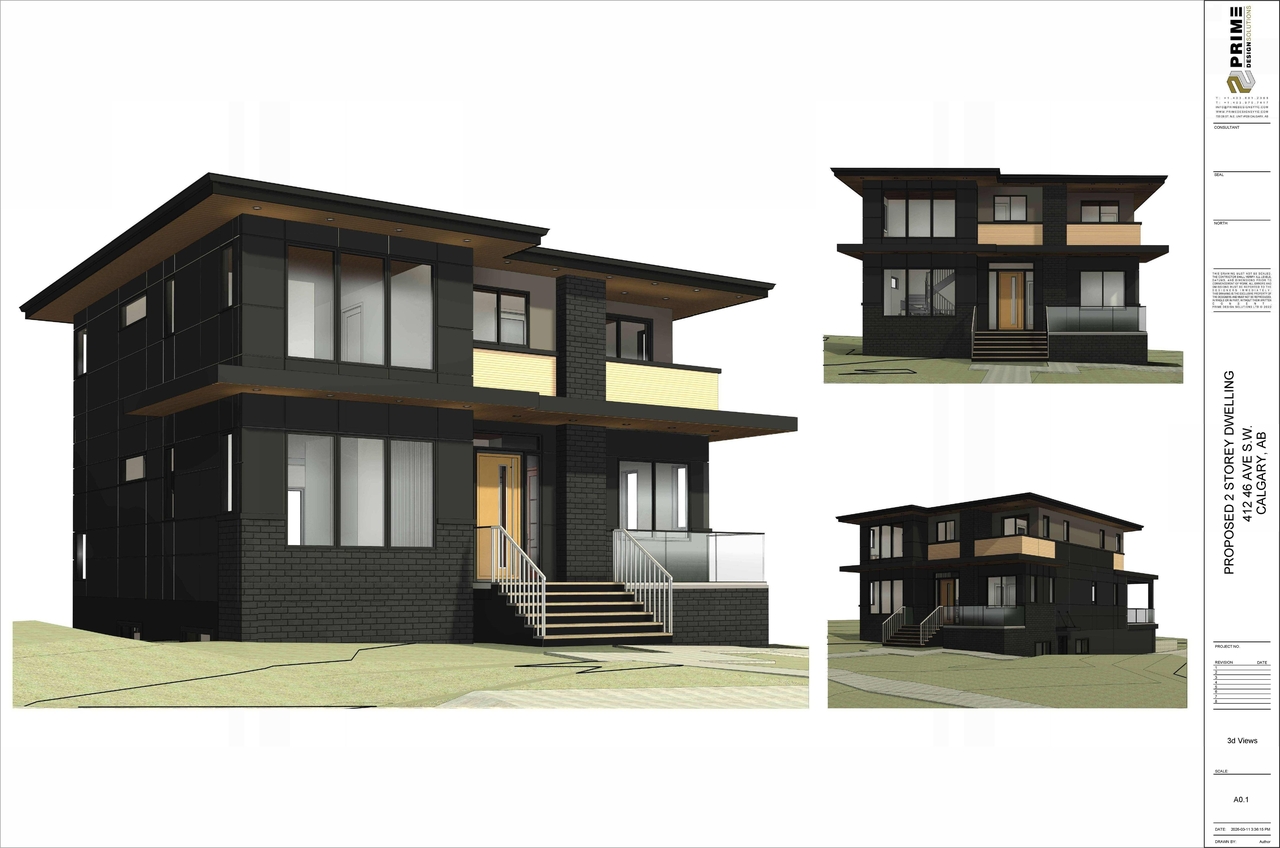 Rendering of building from page 3 of the file 'DP2026-01395 DMAP Plans Submitted (6MB) 2026-03-13'