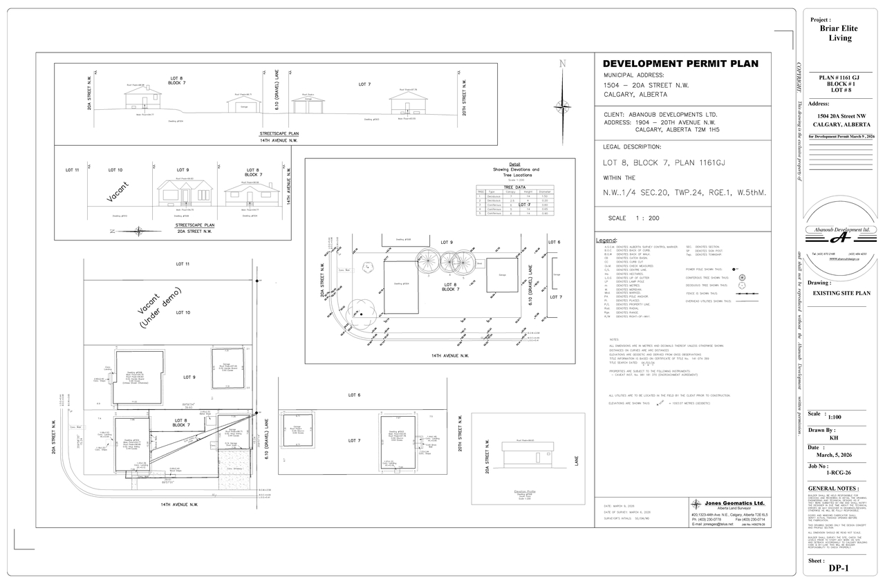 Construction site plan for project from page 1 of the file 'DP2026-01438 DMAP Plans Submitted (1MB) 2026-03-19'