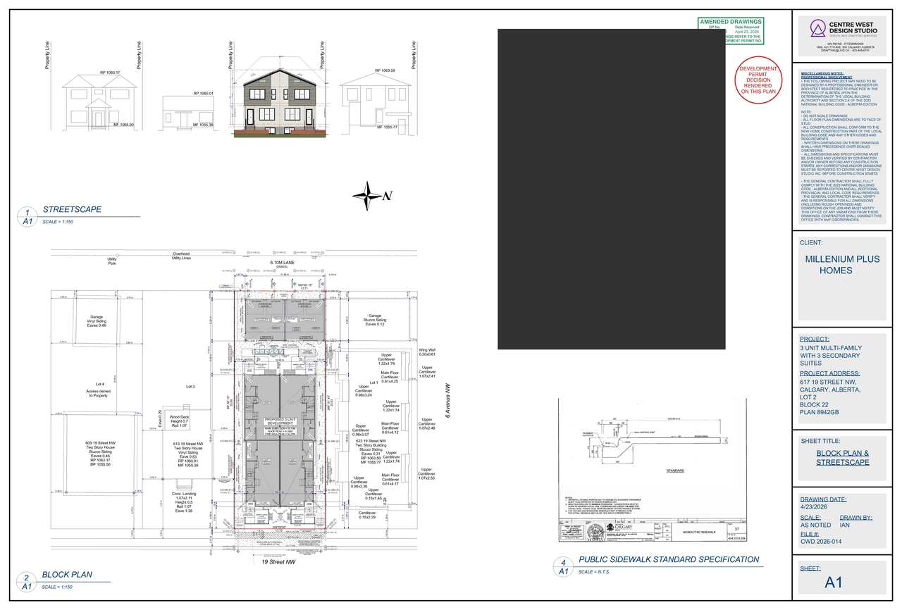 Floor plan for project from page 1 of the file 'DP2026-01444 - DMAP DECISION RENDERED (5MB) 2026-05-12'