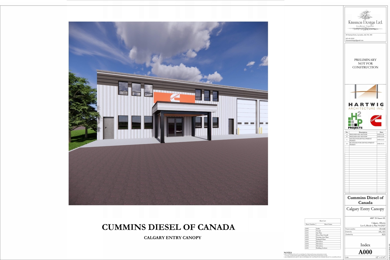 Rendering of building from page 1 of the file 'DP2026-01449 DMAP Plans Submitted (2MB) 2026-03-13'