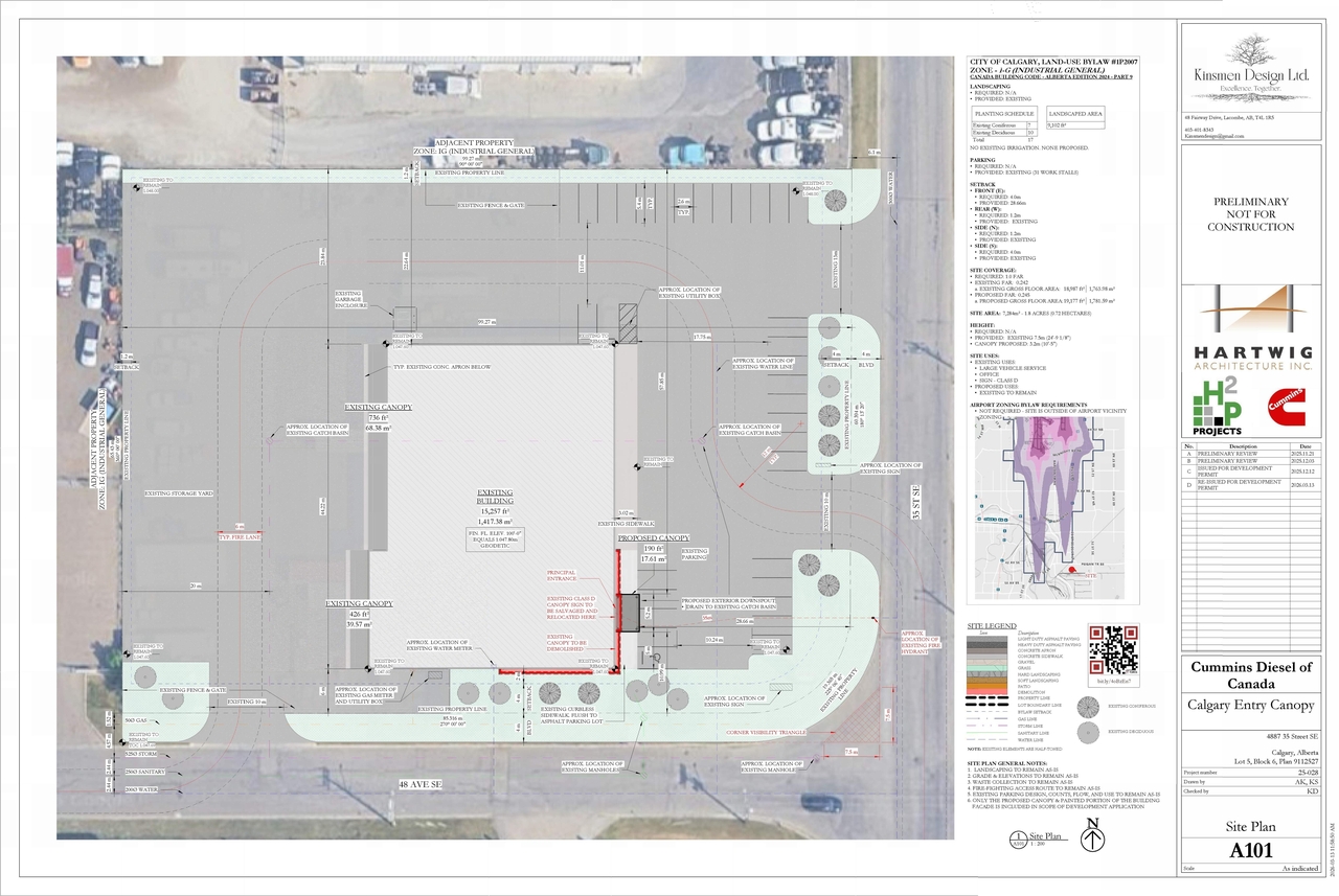 Construction site plan for project from page 3 of the file 'DP2026-01449 DMAP Plans Submitted (2MB) 2026-03-13'