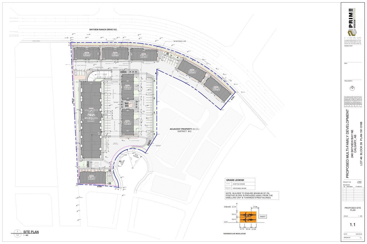 Construction site plan for project from page 5 of the file 'DP2026-01464 DMAP Plans Submitted (28MB) 2026-05-06'