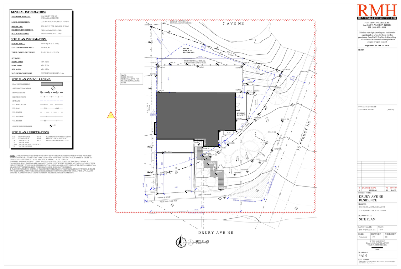 Construction site plan for project from page 2 of the file 'DP2026-01473 - DMAP Plans Submitted (1MB) 2026-04-30'