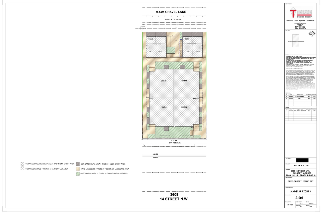 Construction site plan for project from page 9 of the file 'DP2026-01501 DMAP Plans (Amended) 2026-06-04 (6MB)'