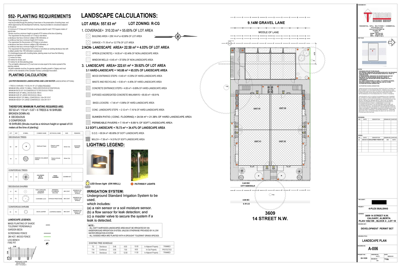 Construction site plan for project from page 8 of the file 'DP2026-01501 DMAP Plans Submitted (5MB) 2026-03-18'